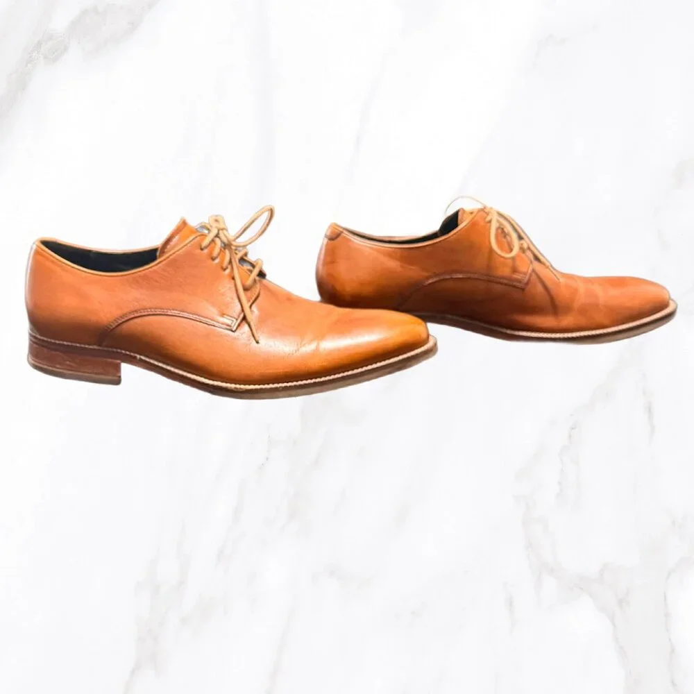 Cole‎ Haan Men's Burnished Tan Leather Oxfords, Size 8.5 - Picture 4 of 9